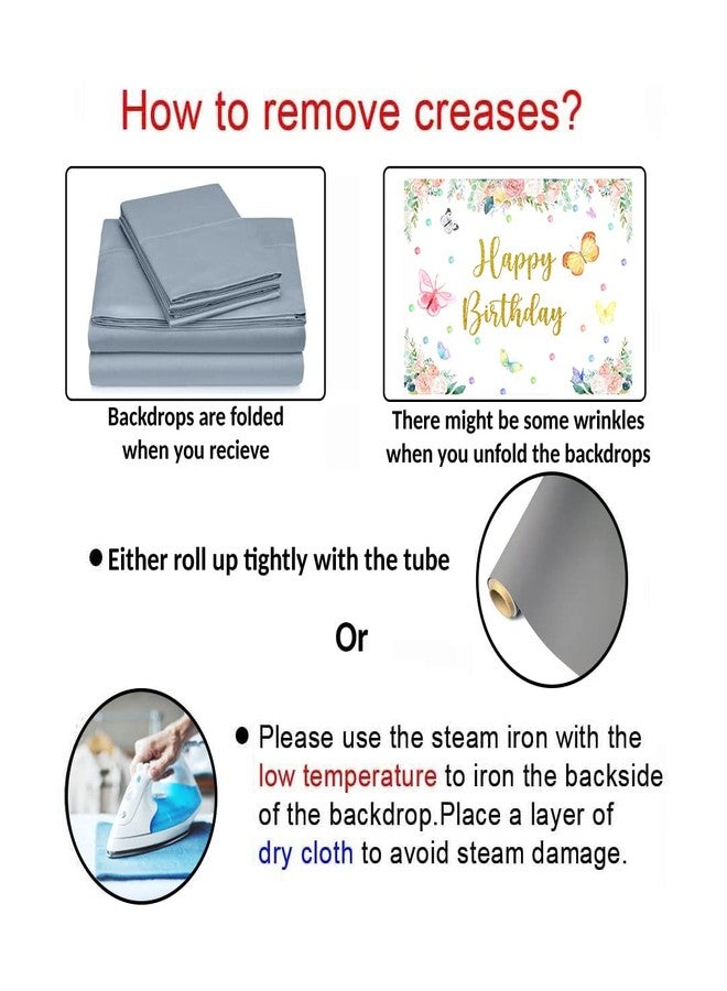 Theme My Party Butterfly Birthday Party Decorations with Happy Birthday Backdrop Banner (6FT X 6FT) - Image 2